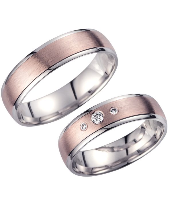 Trauringe mit Weiß- und Roségold mit Brillanten – stilvoll, modern und einzigartig